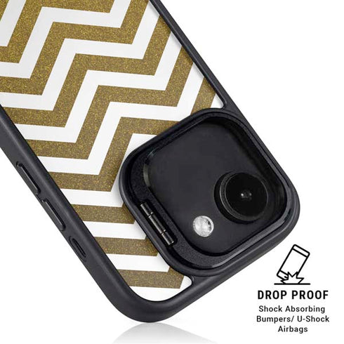Gold Chevron iPhone 16e Kickstand Case