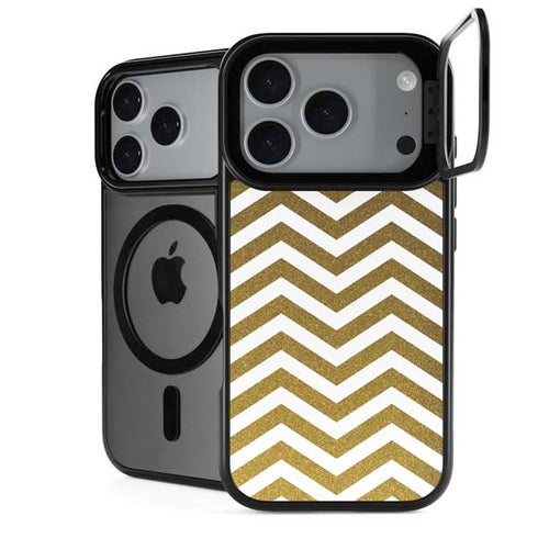 Gold Chevron iPhone 18 Pro Kickstand Case
