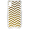 Gold Chevron iPhone XS Clear Case