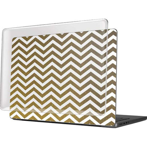 Gold Chevron MacBook Pro 14in (2021-24) Case plus Skin