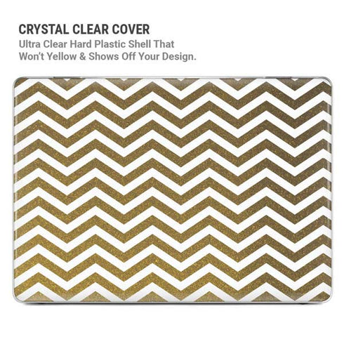 Gold Chevron MacBook Pro 14in (2021-24) Case plus Skin