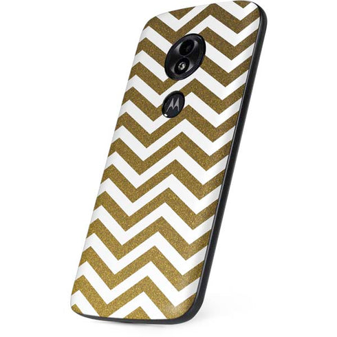 Gold Chevron Moto E5 Play Skin