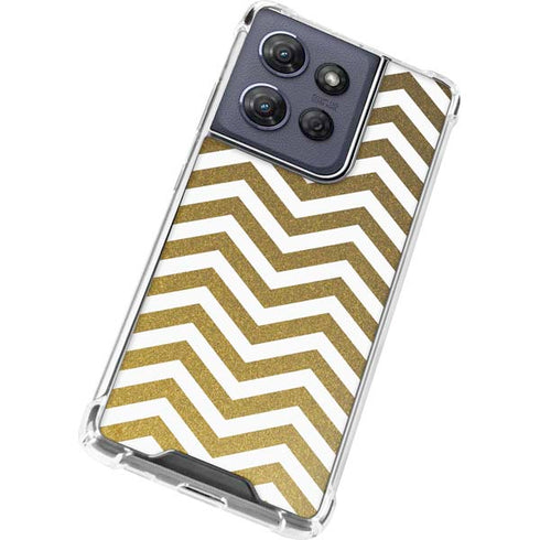 Gold Chevron Moto G 5G (2025) Clear Case