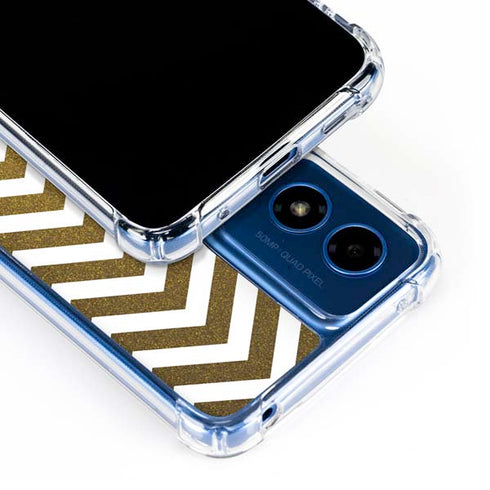 Gold Chevron Moto G 5G (2024) Clear Case