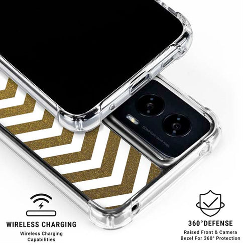 Gold Chevron Moto G Power 5G (2024) Clear Case