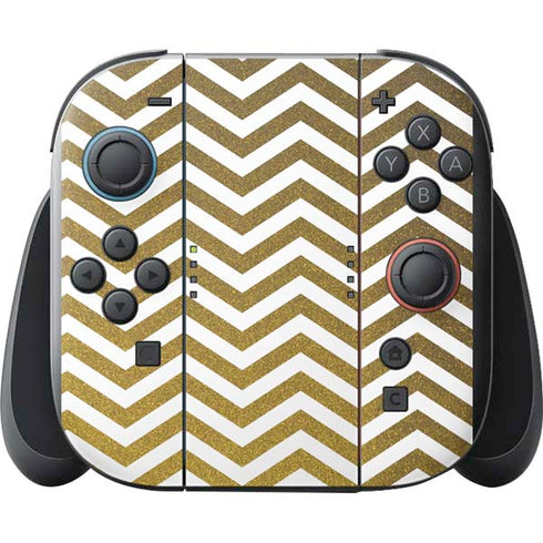 Gold Chevron Nintendo Switch 2 (2025) with Joy-Con Skin