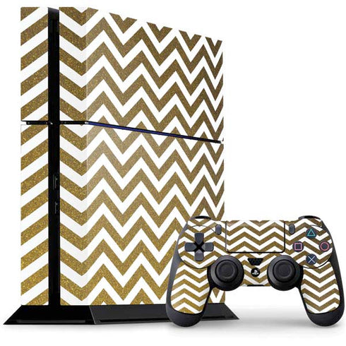 Gold Chevron PS4 Console and Controller Bundle Skin