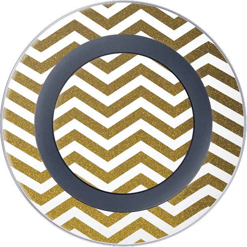 Gold Chevron Wireless Charger Skin