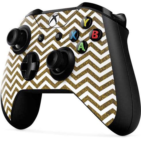 Gold Chevron Xbox One X Controller Skin