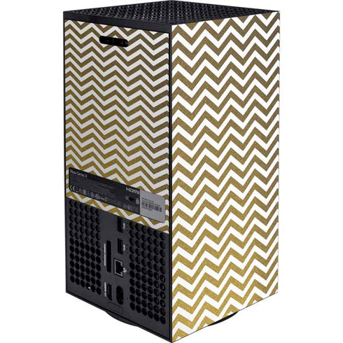 Gold Chevron XBox Series X Digital Edition Bundle Skin