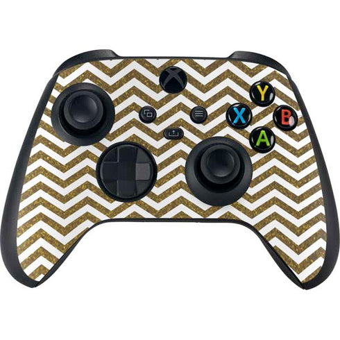 Gold Chevron XBox Series X Digital Edition Bundle Skin