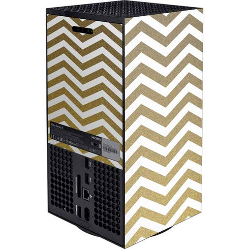 Gold Chevron XBox Series X Digital Edition Console Skin