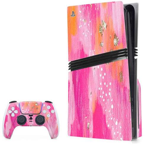 Gold Dust by Etta Vee PS5 Pro Disk Bundle Skin