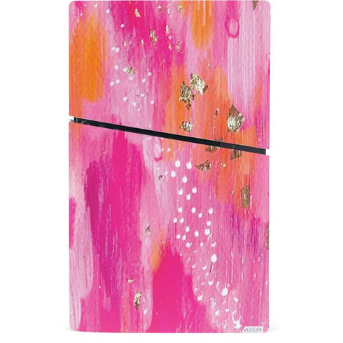 Gold Dust by Etta Vee PS5 Slim Digital Edition Console Skin