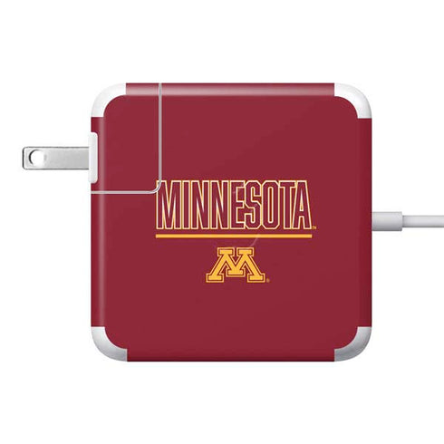 University of Minnesota Athletic Text 85W Power Adapter (15 and 17 inch MacBook Pro Charger) Skin
