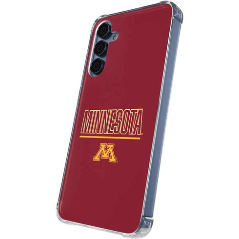 University of Minnesota Athletic Text Galaxy A35 5G Clear Case