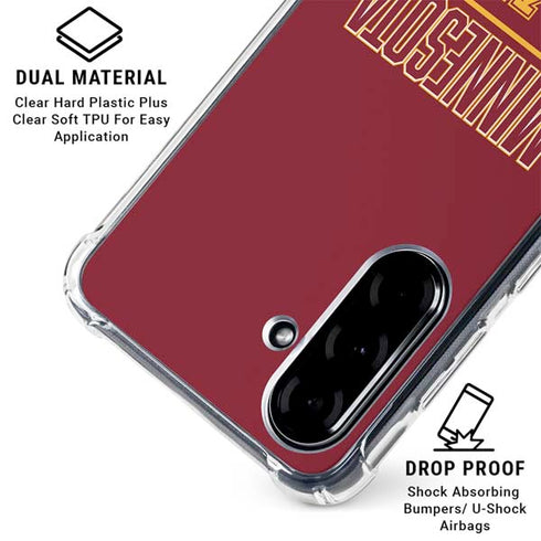 University of Minnesota Athletic Text Galaxy A36 5G Clear Case