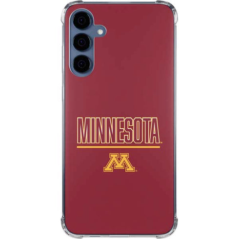 University of Minnesota Athletic Text Galaxy A55 5G Clear Case