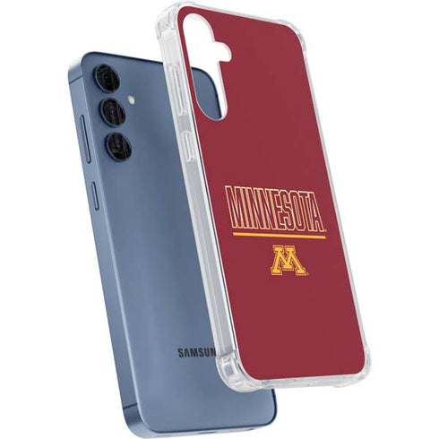 University of Minnesota Athletic Text Galaxy A55 5G Clear Case