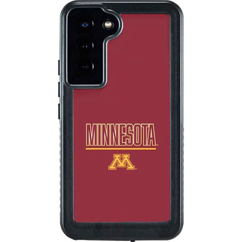 University of Minnesota Athletic Text Galaxy S24 Plus Waterproof Case