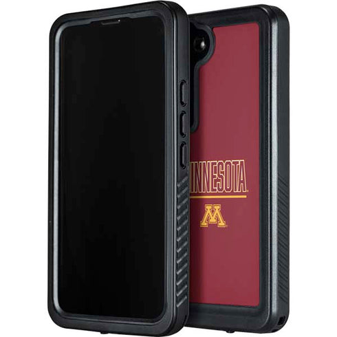 University of Minnesota Athletic Text Galaxy S24 Plus Waterproof Case