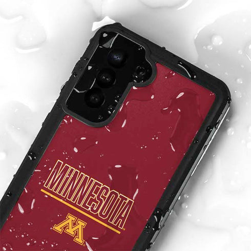 University of Minnesota Athletic Text Galaxy S24 Plus Waterproof Case