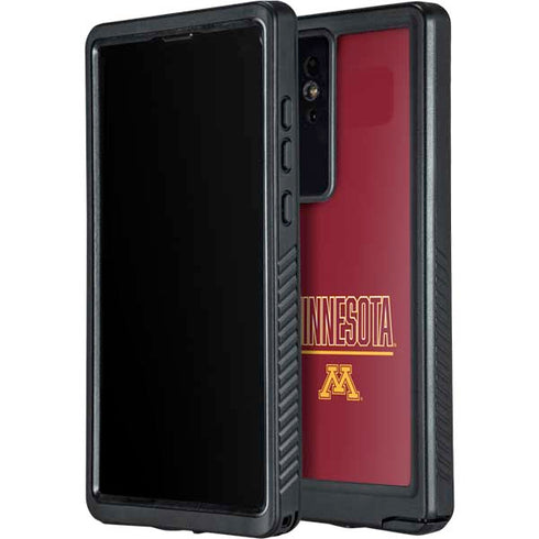 University of Minnesota Athletic Text Galaxy S24 Ultra Waterproof Case