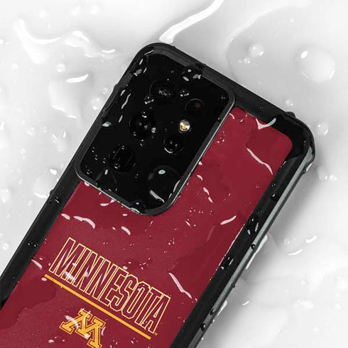 University of Minnesota Athletic Text Galaxy S24 Ultra Waterproof Case