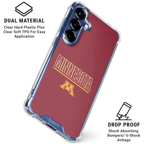 University of Minnesota Athletic Text Galaxy S25 Clear Case