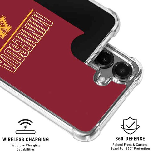 University of Minnesota Athletic Text Galaxy S26 Clear Case