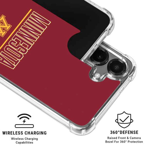 University of Minnesota Athletic Text Galaxy S26 Plus Clear Case