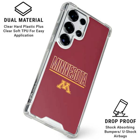 University of Minnesota Athletic Text Galaxy S26 Ultra Clear Case