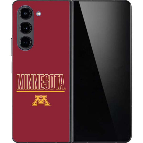 University of Minnesota Athletic Text Galaxy Z Fold5 5G Skin