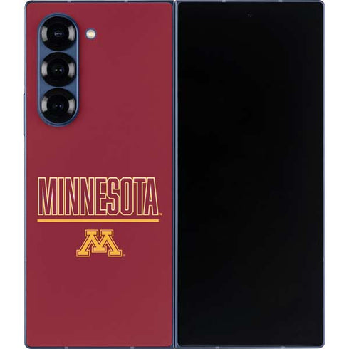 University of Minnesota Athletic Text Galaxy Z Fold6 Skin