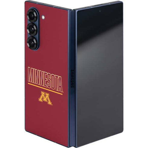University of Minnesota Athletic Text Galaxy Z Fold6 Skin