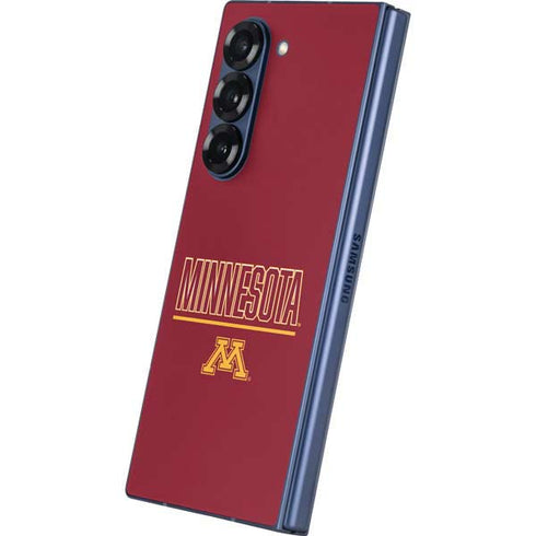 University of Minnesota Athletic Text Galaxy Z Fold6 Skin