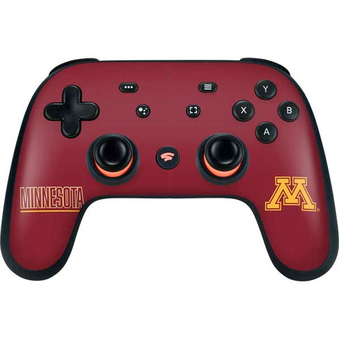 University of Minnesota Athletic Text Google Stadia Controller Skin