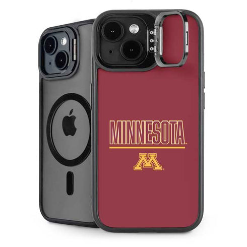University of Minnesota Athletic Text iPhone 15 Kickstand Case