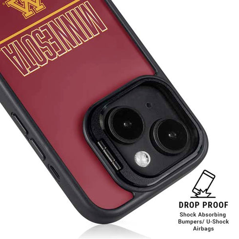 University of Minnesota Athletic Text iPhone 15 Kickstand Case