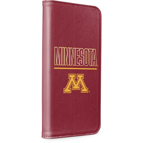 University of Minnesota Athletic Text iPhone 15 Plus Folio Case