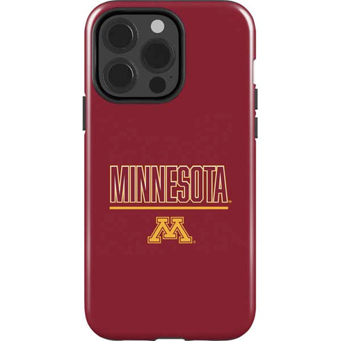 University of Minnesota Athletic Text iPhone 15 Pro Impact Case