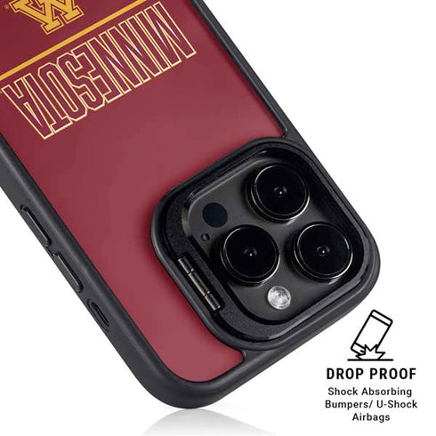 University of Minnesota Athletic Text iPhone 15 Pro Max Kickstand Case