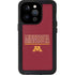 University of Minnesota Athletic Text iPhone 15 Pro Waterproof Case