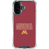 University of Minnesota Athletic Text iPhone 16 Clear Case