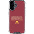 University of Minnesota Athletic Text iPhone 16 Plus Clear Case