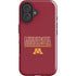 University of Minnesota Athletic Text iPhone 16 Plus Impact Case