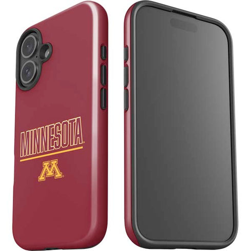 University of Minnesota Athletic Text iPhone 16 Plus Impact Case