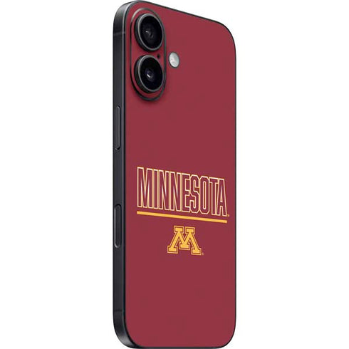 University of Minnesota Athletic Text iPhone 16 Plus Skin