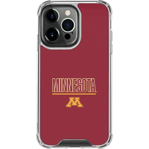 University of Minnesota Athletic Text iPhone 16 Pro Clear Case