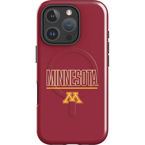 University of Minnesota Athletic Text iPhone 16 Pro Magsafe Impact Case